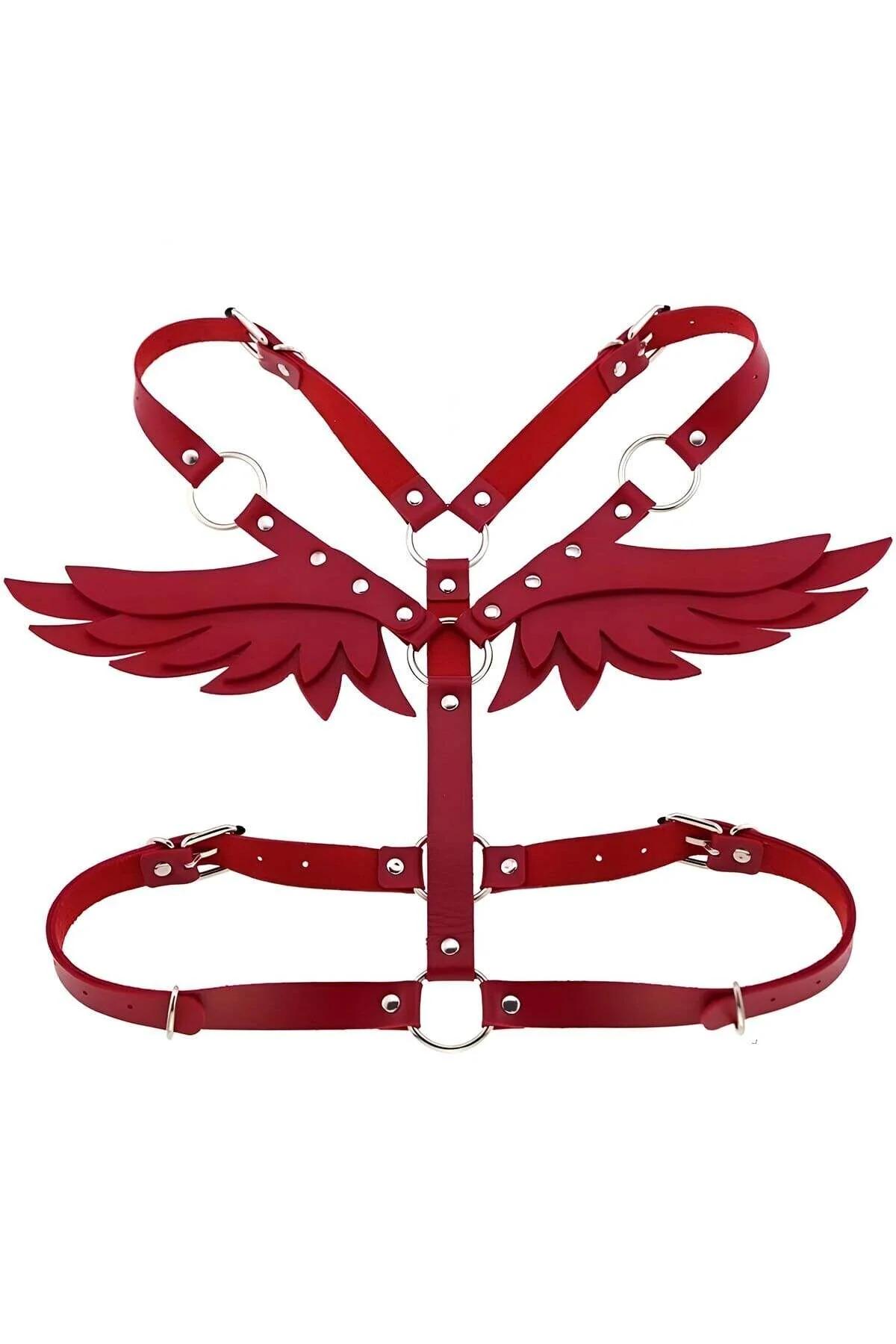 Angel Wing Faux Leather Body Harness