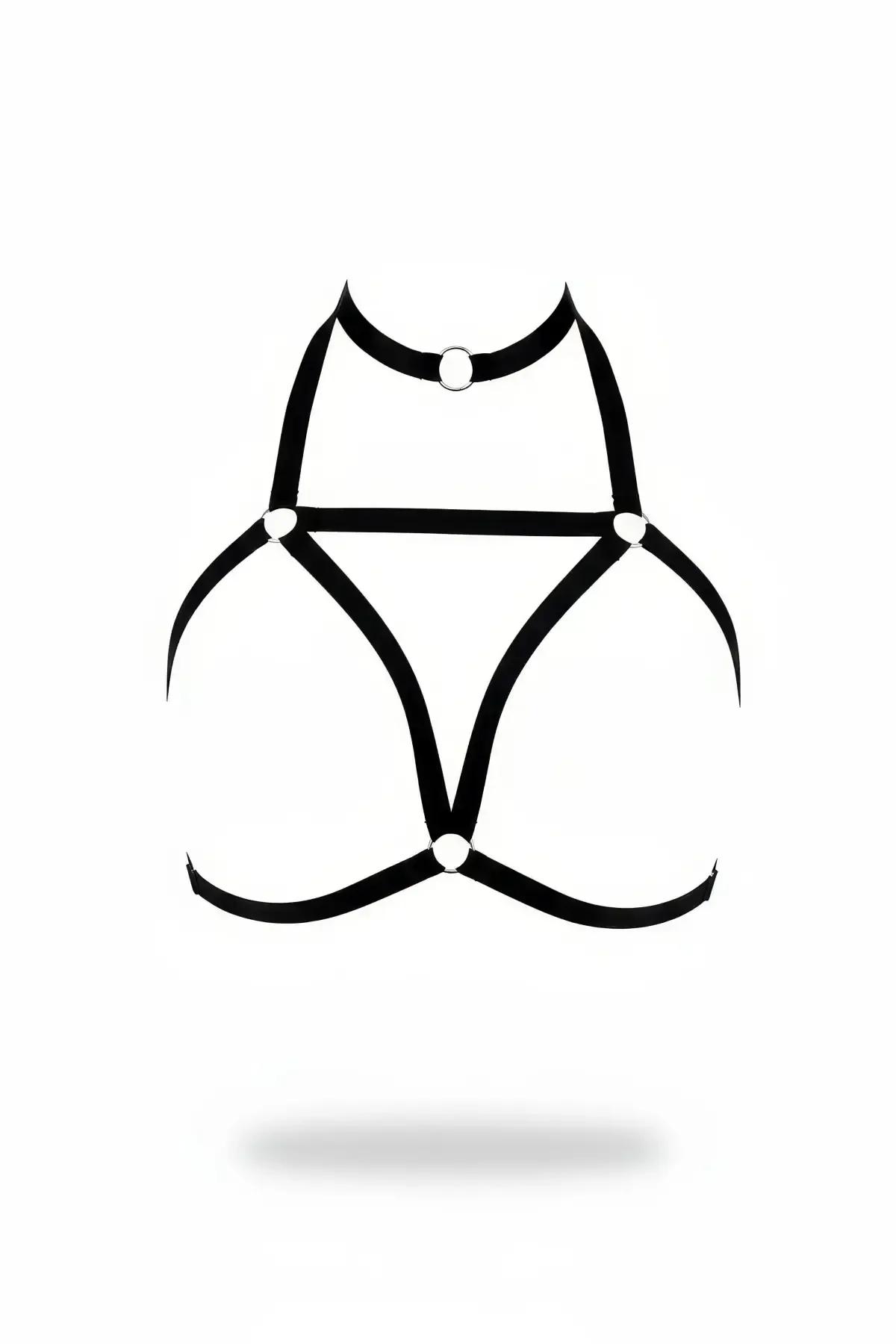 High Neck Chest Harness with O-Rings