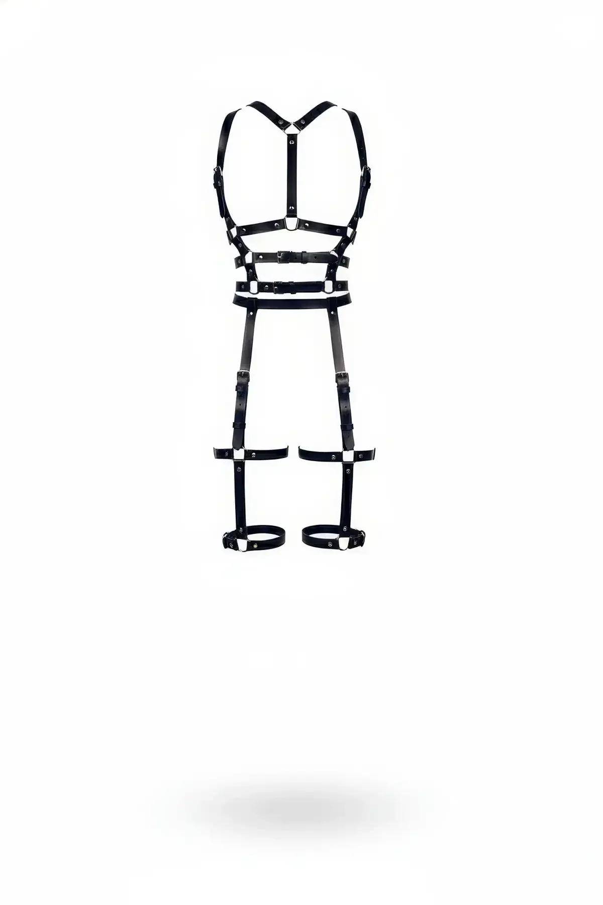 Full Body Harness with Thigh Straps and O-Rings