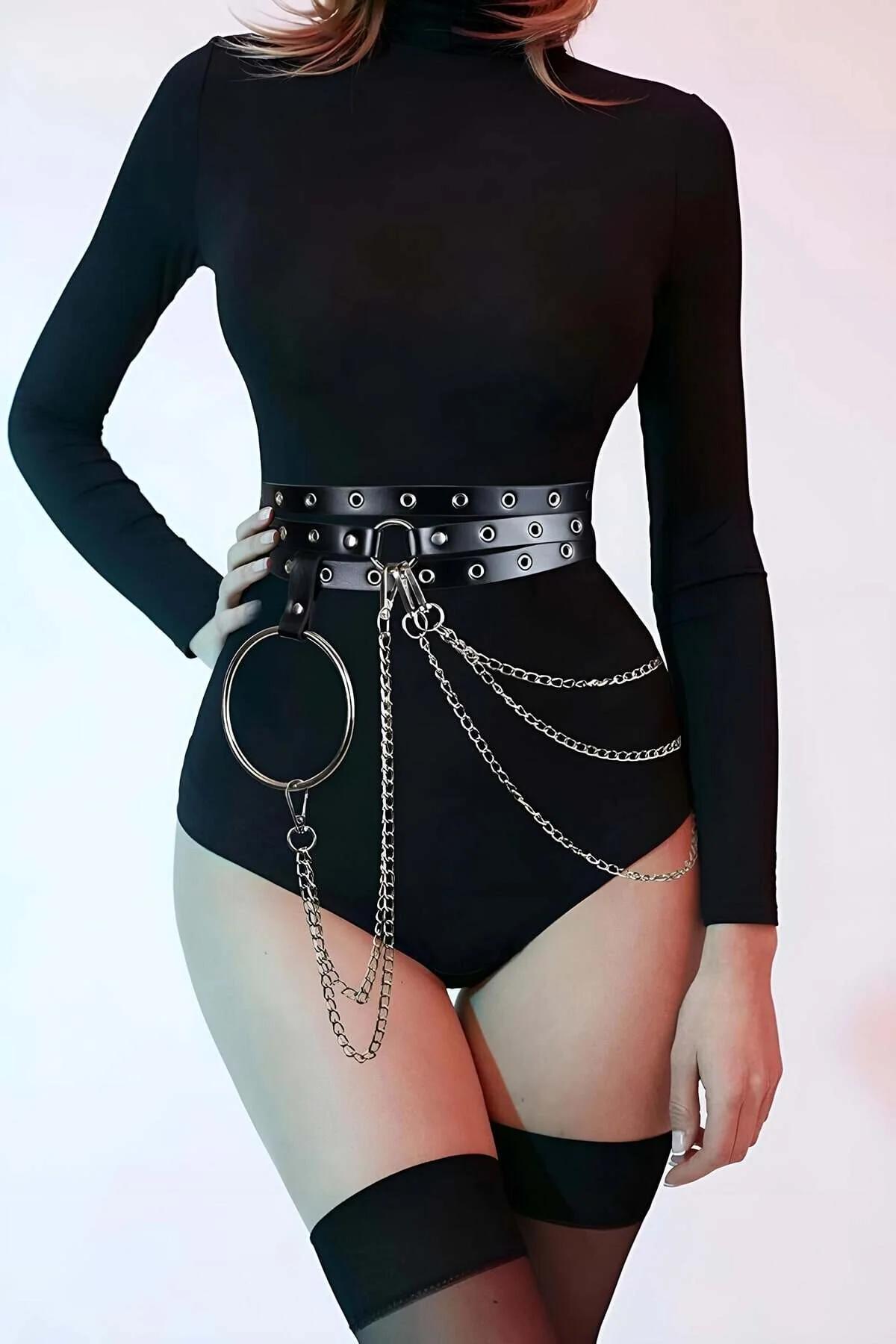 Waist Harness Belt with Hanging Chains
