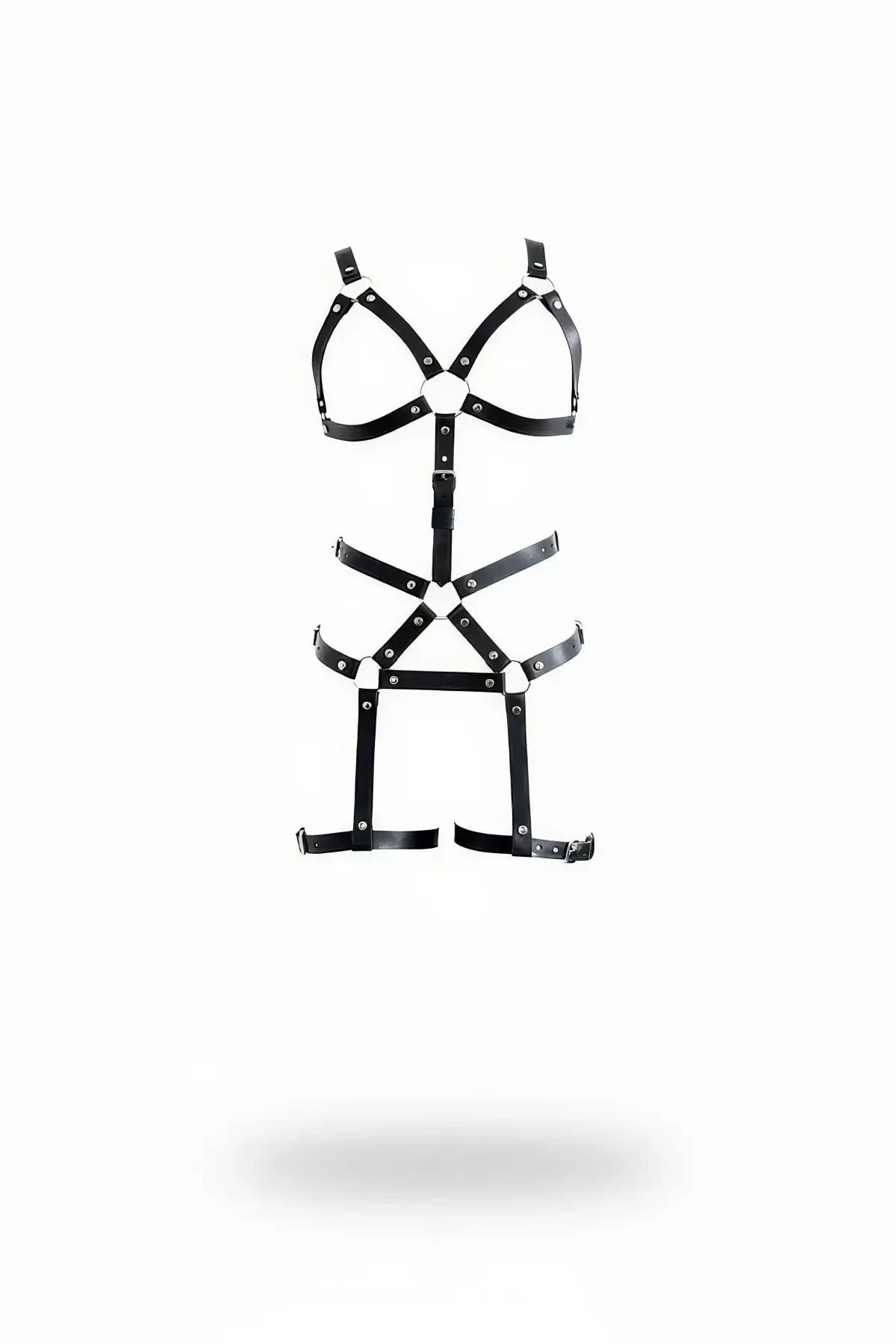 Full Body Harness with Multi-Ring Garter Straps