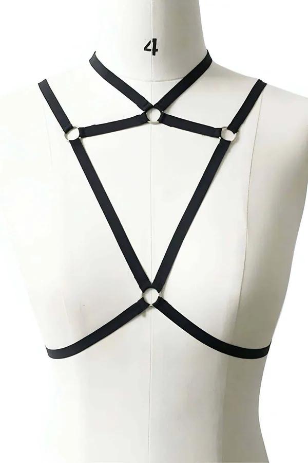 Adjustable O-Ring Choker Chest Harness