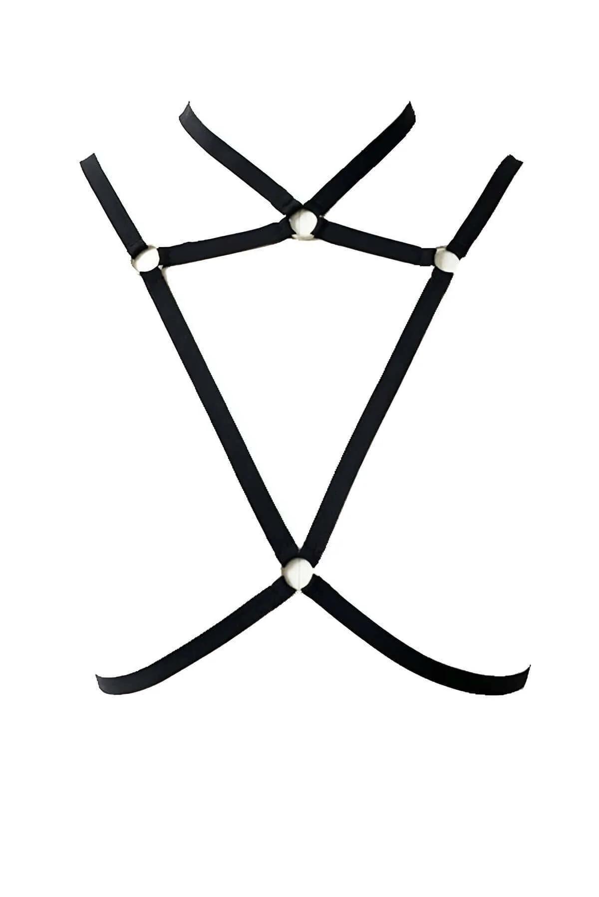 Adjustable O-Ring Choker Chest Harness