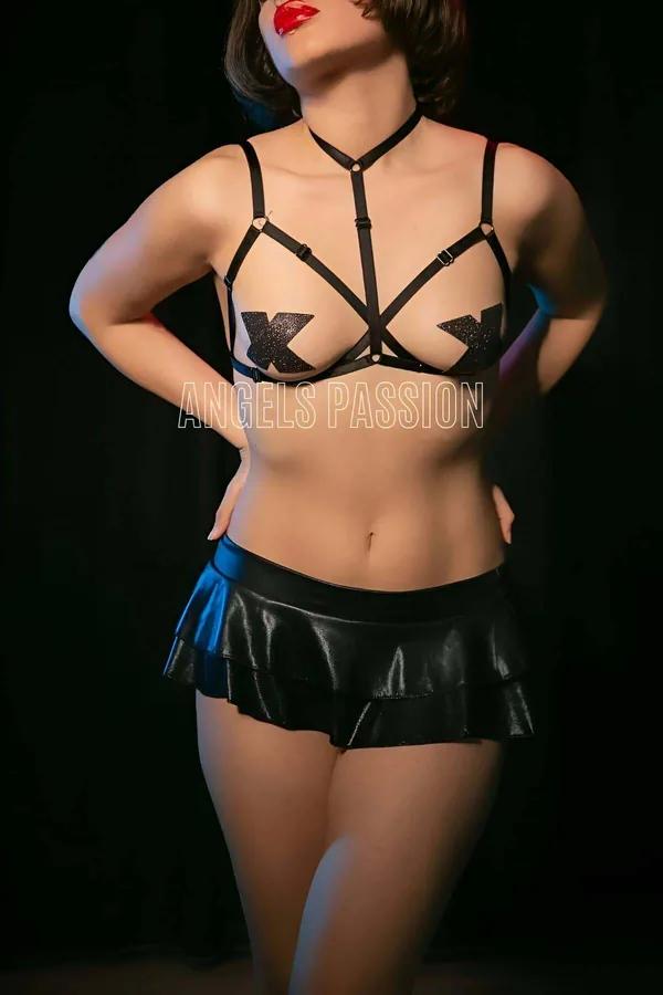Strappy Black Harness with Choker Neck