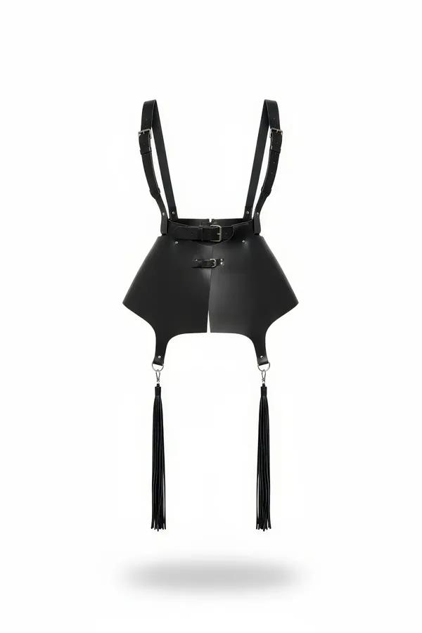 Skirt-Style Harness with Adjustable Shoulder Straps & Tassels