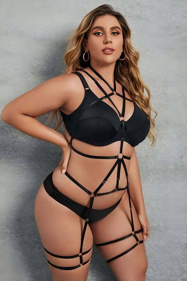 Strappy Full Body Harness with O-Rings