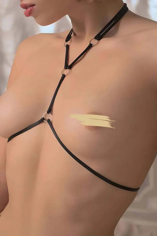Adjustable Strappy Underbust Harness & Thong Set