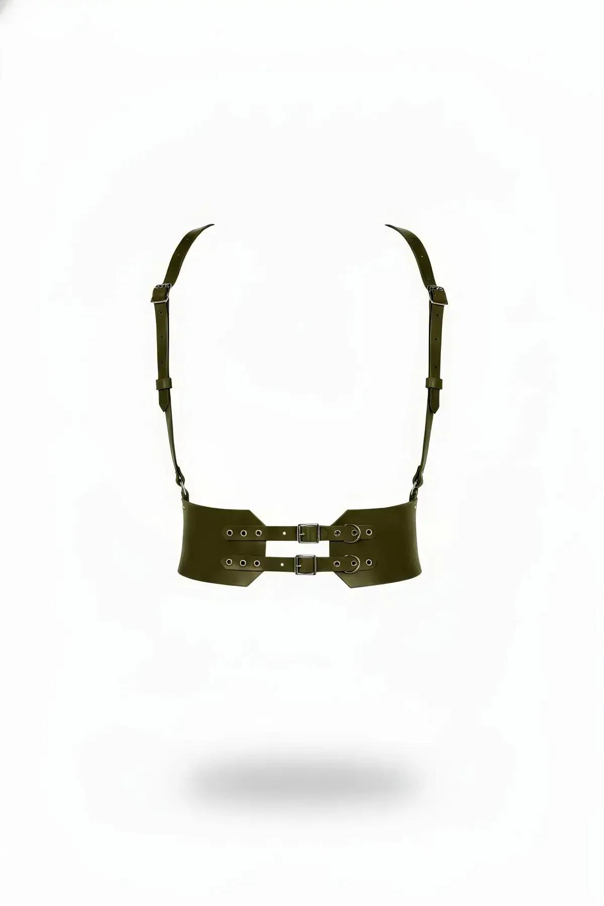 Wide Underbust Harness with Double Buckle Waist Cincher