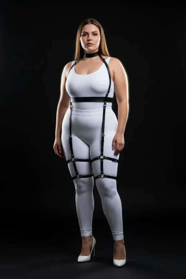 Full Body Harness with Halter Neck & Thigh Garter Straps