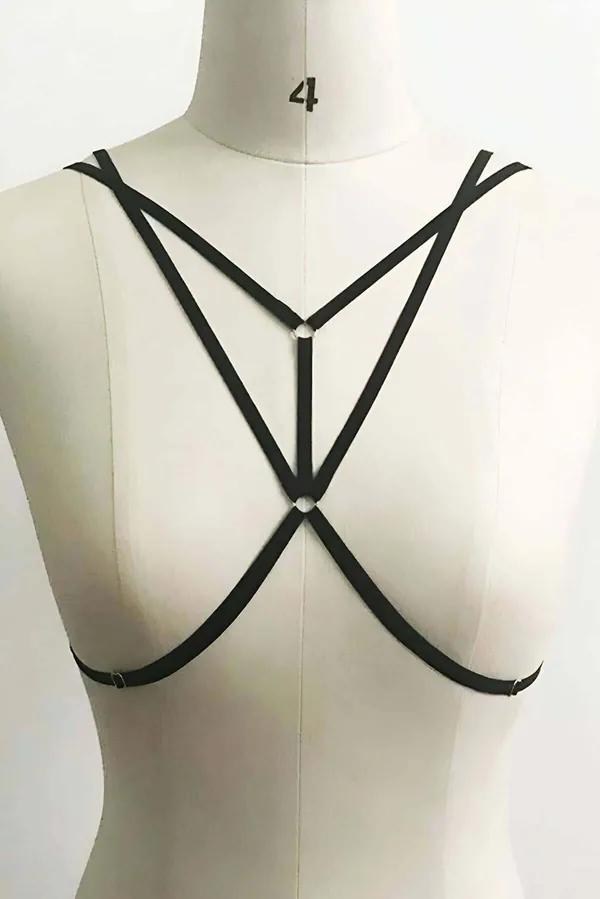 Strappy Body Harness with O-Ring Detail