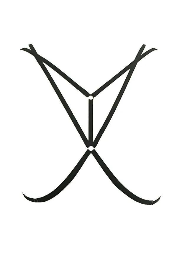 Strappy Body Harness with O-Ring Detail