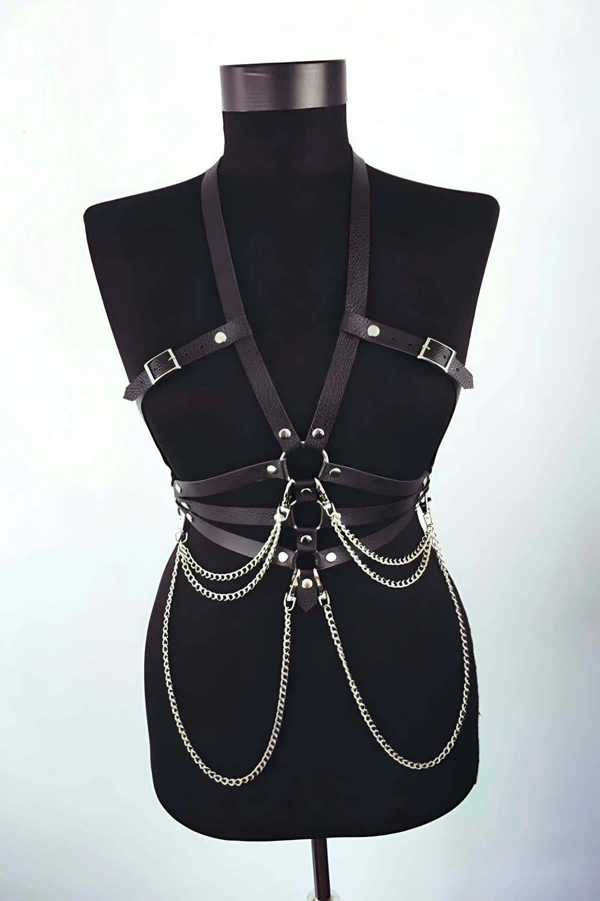 Body Harness with Cascading Chains