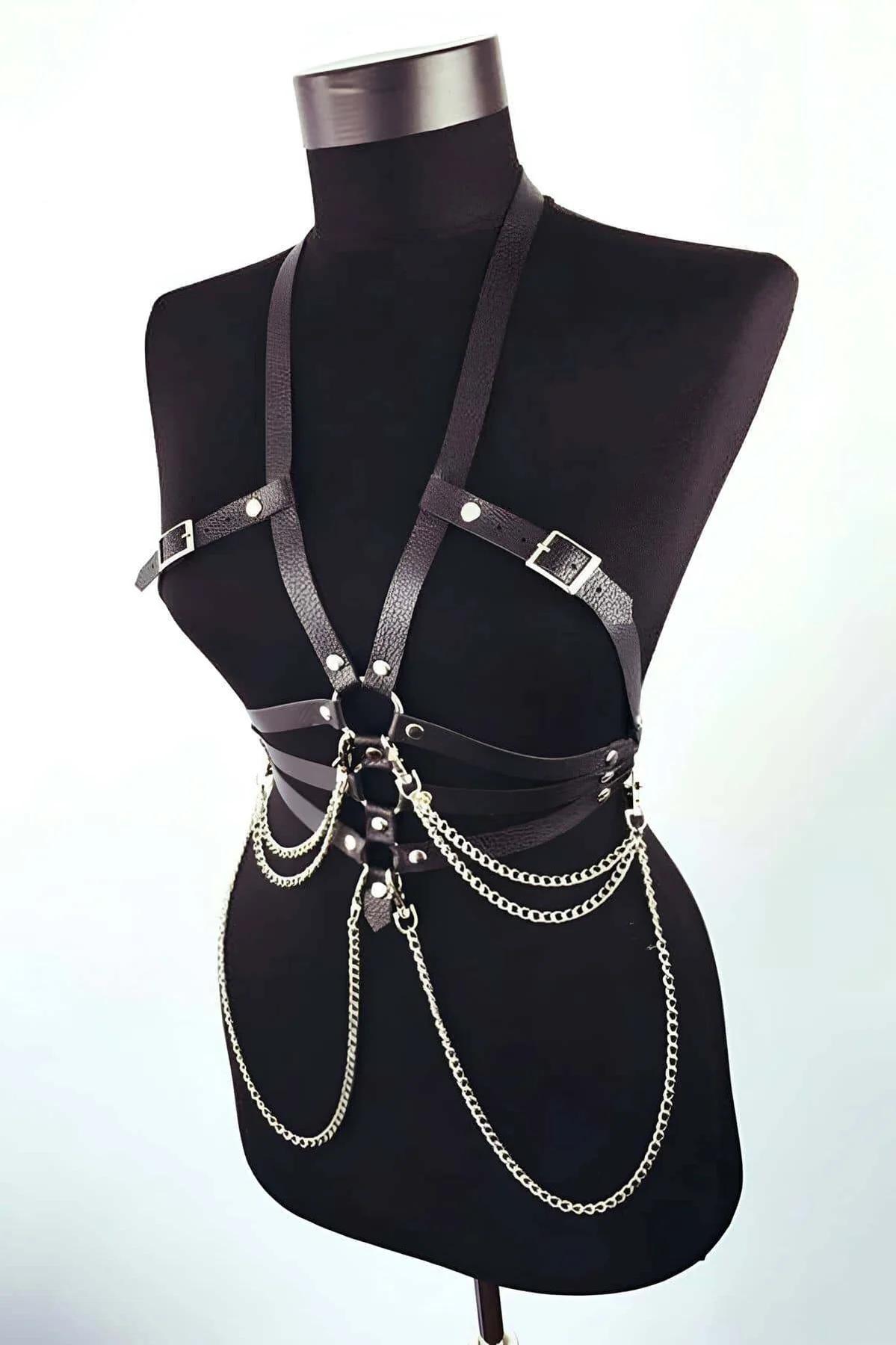 Body Harness with Cascading Chains