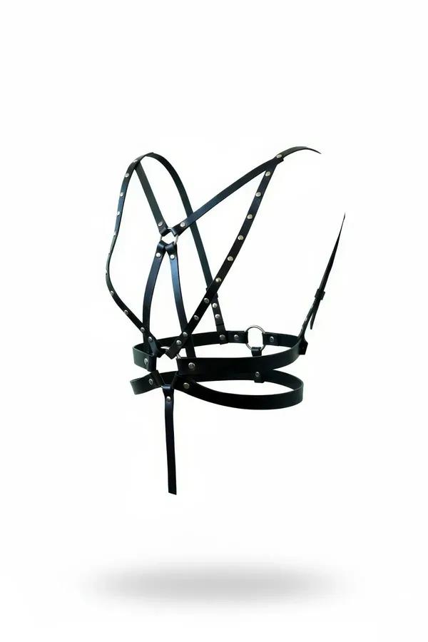 Multi-Strap Studded Faux Leather Body Harness