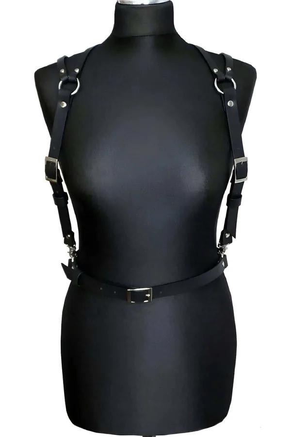 Adjustable Faux Leather Shoulder & Chest Harness