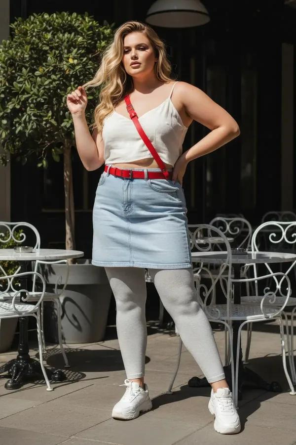 Red Faux Leather Waist & Chest Body Harness