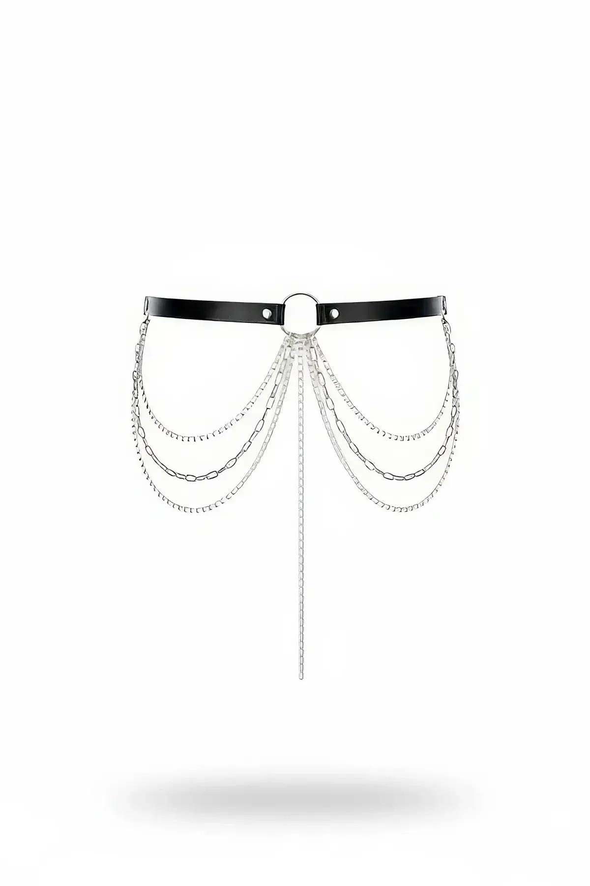 Waist Harness with Layered Chains & Drop