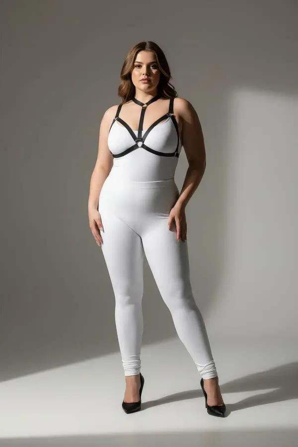 Strappy O-Ring Faux Leather Body Harness