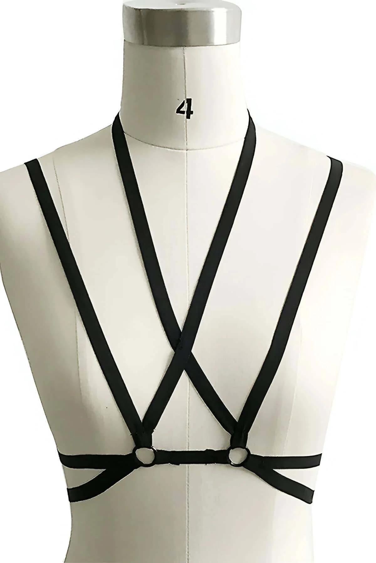 Strappy Chest Harness with Minimalist O-Ring