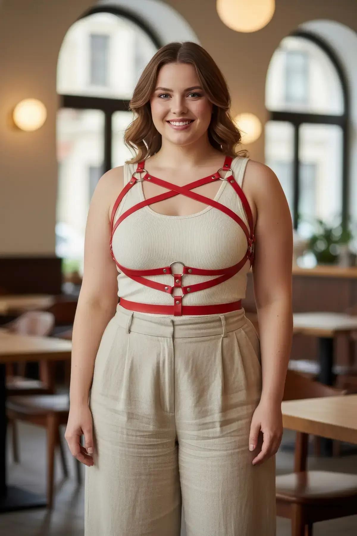 Multi-Strap Body Harness with Crisscross Front & O-Rings