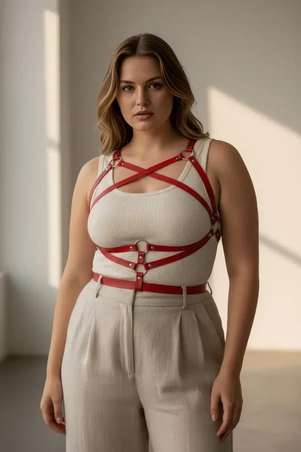 Multi-Strap Body Harness with Crisscross Front & O-Rings