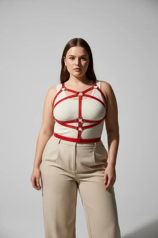 Multi-Strap Body Harness with Crisscross Front & O-Rings