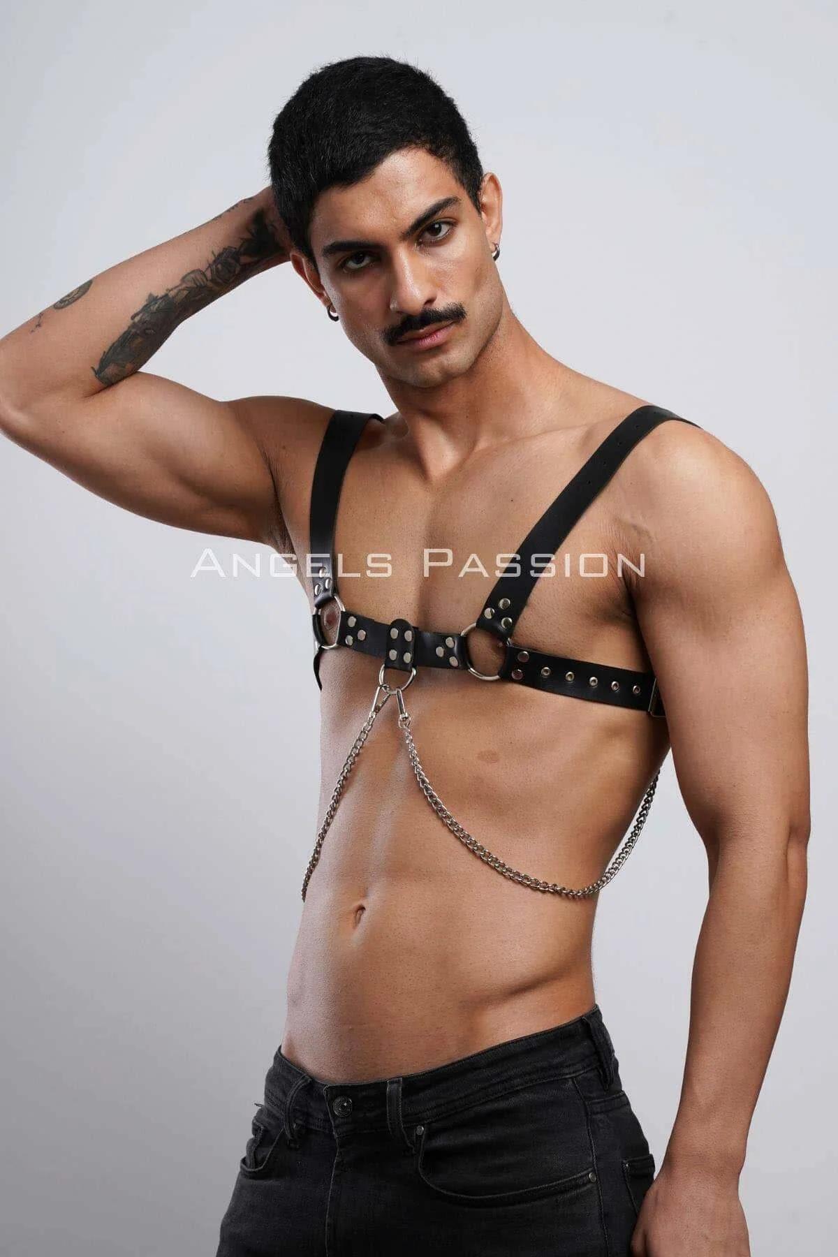O-Ring Chest Harness with Detachable Chain