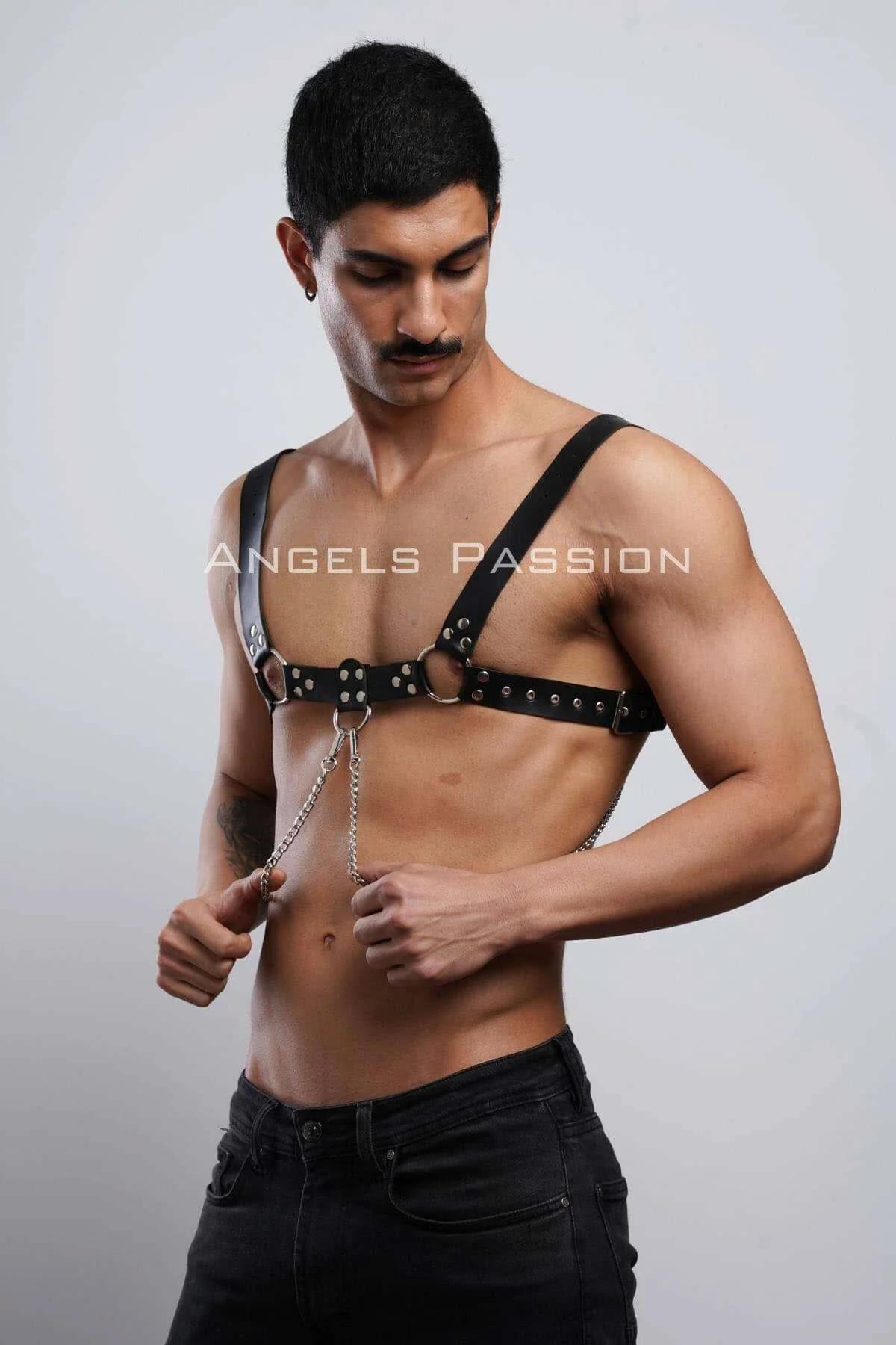 O-Ring Chest Harness with Detachable Chain