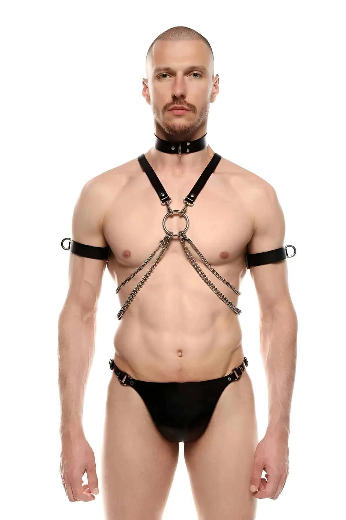 Chain & O-Ring Body Harness with Armbands