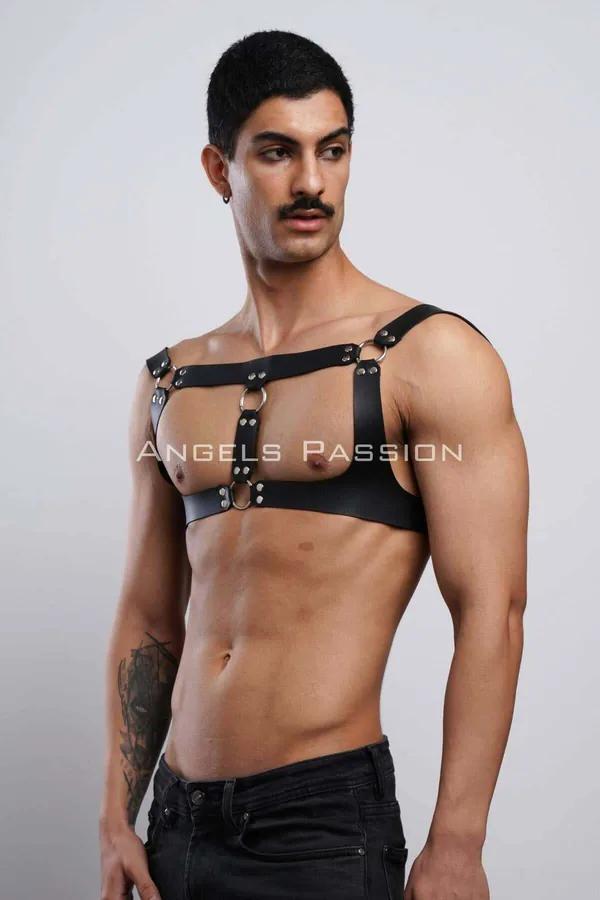 Adjustable Chest Harness with O-Ring Accents