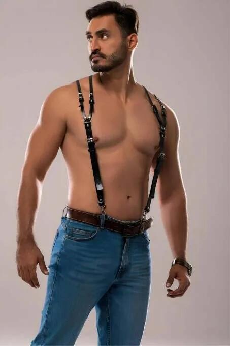 Adjustable Faux Leather Shoulder Harness