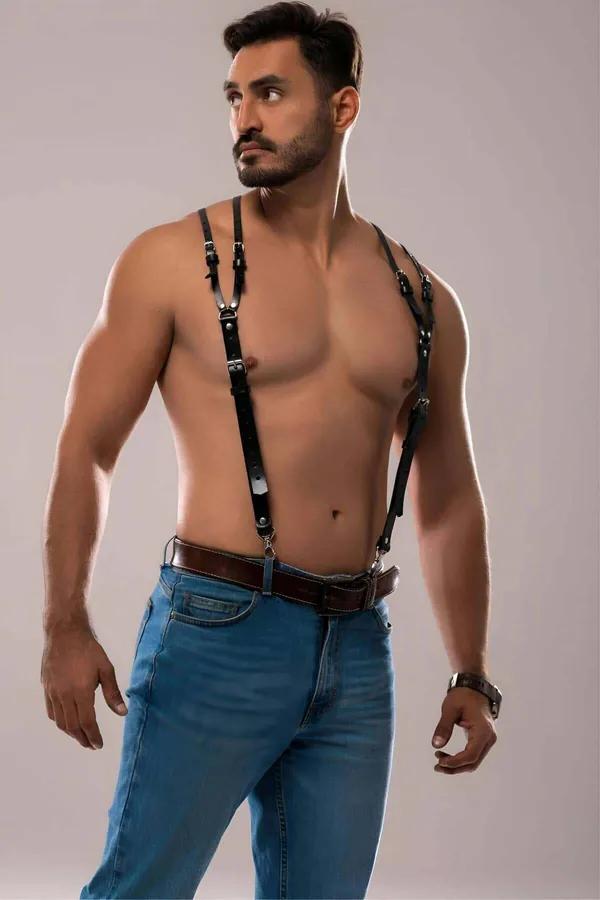 Adjustable Faux Leather Shoulder Harness