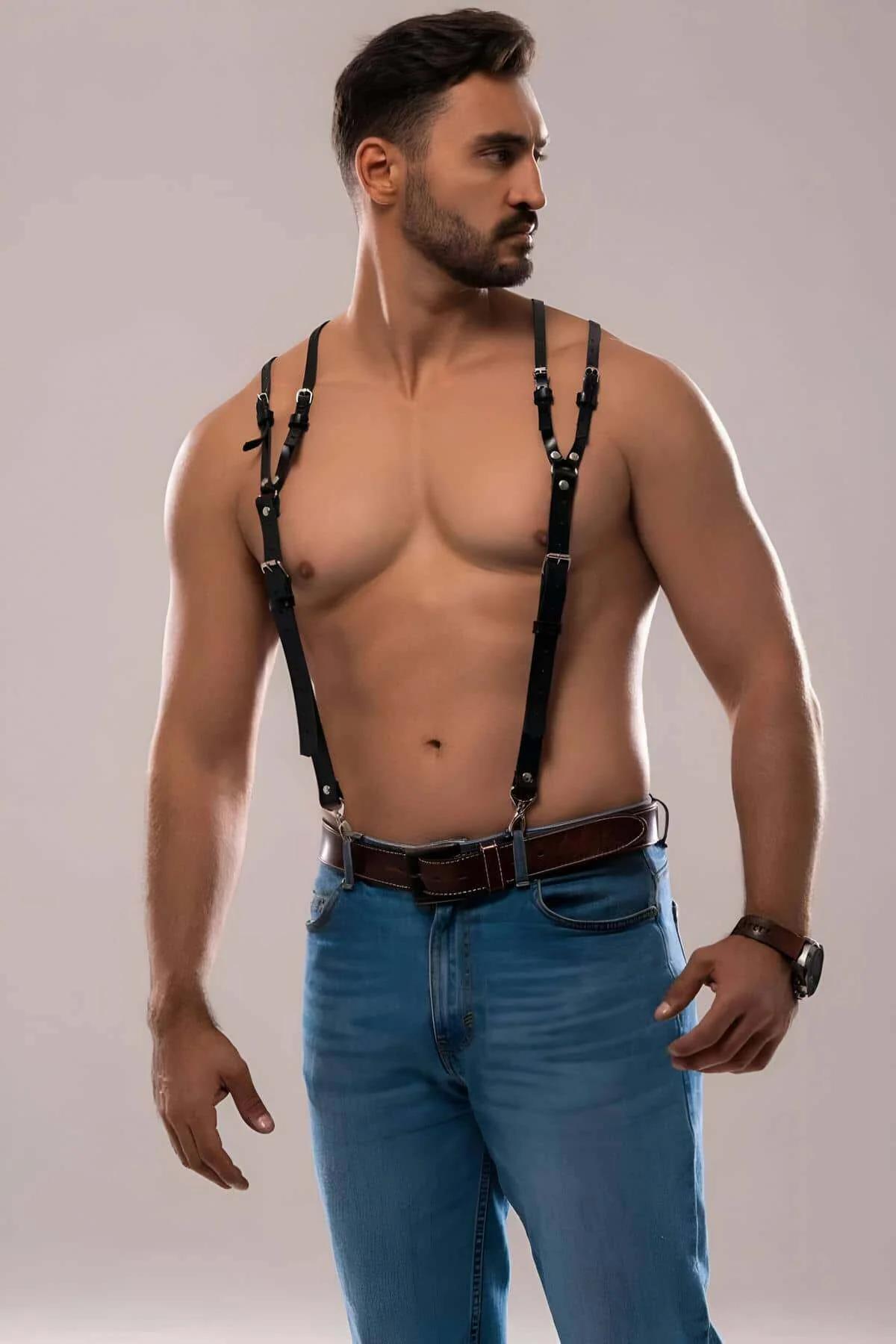 Adjustable Faux Leather Shoulder Harness