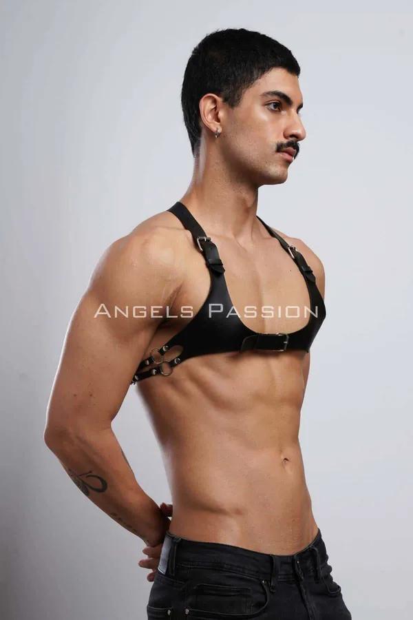 Adjustable Faux Leather Chest Harness