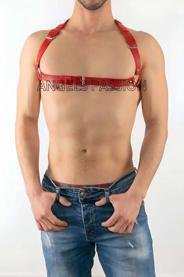 Red Chest Harness with Adjustable Shoulder Straps