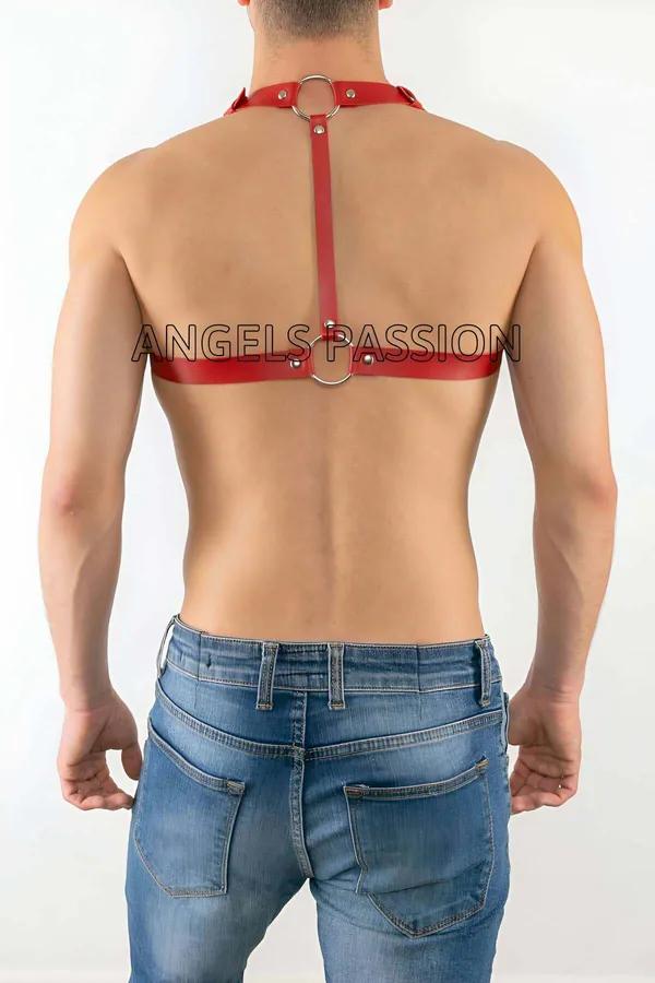 Red Chest Harness with Adjustable Shoulder Straps