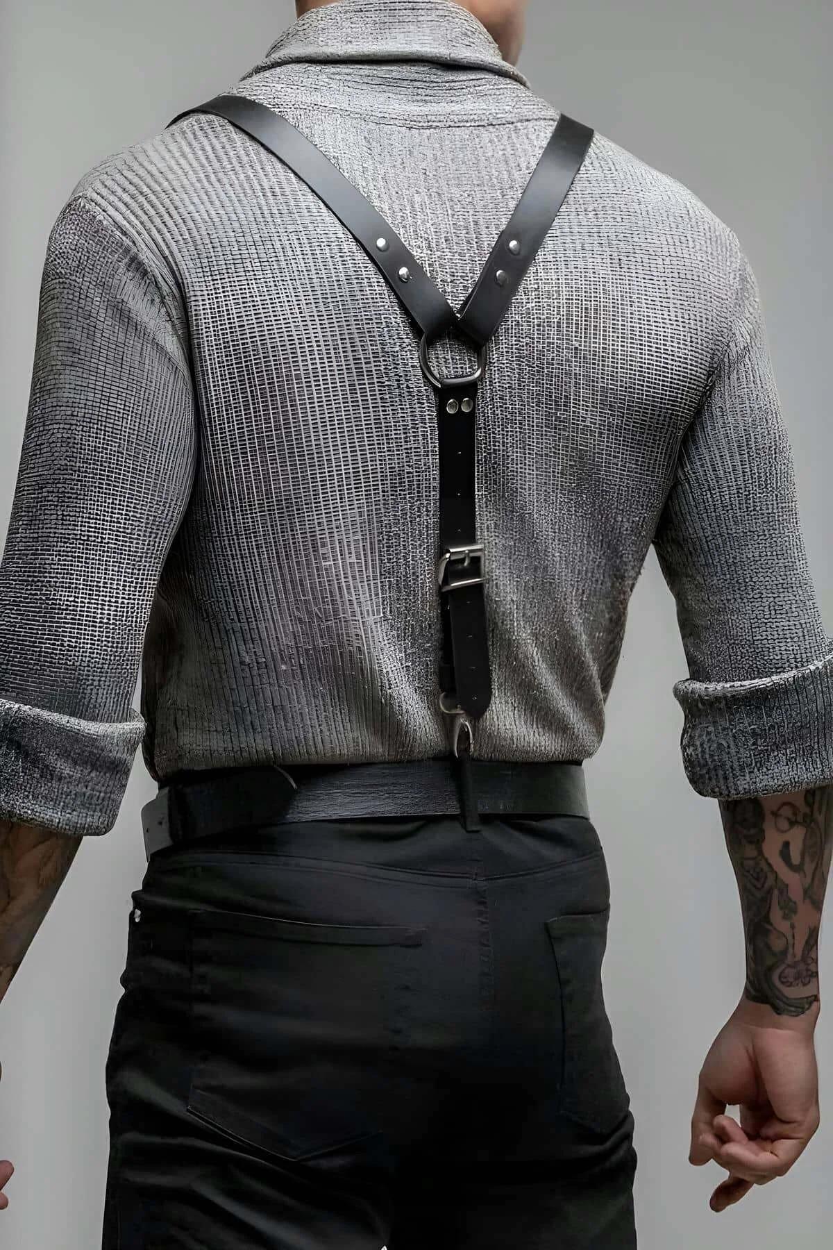 Adjustable Faux Leather Shoulder Harness