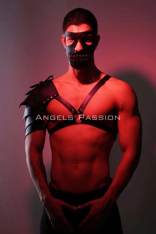 Studded Mask and Single Shoulder Armor Harness