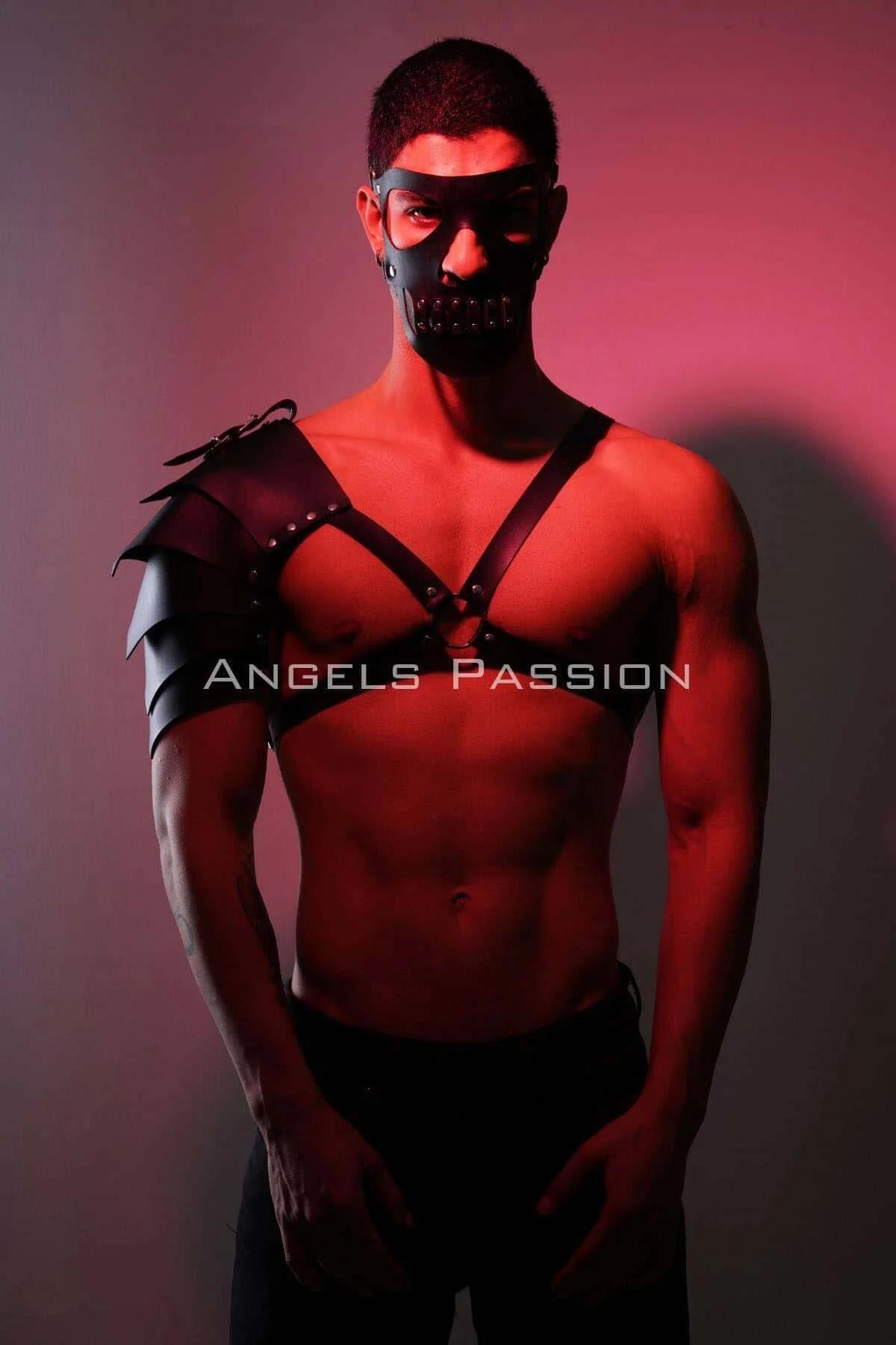 Studded Mask and Single Shoulder Armor Harness