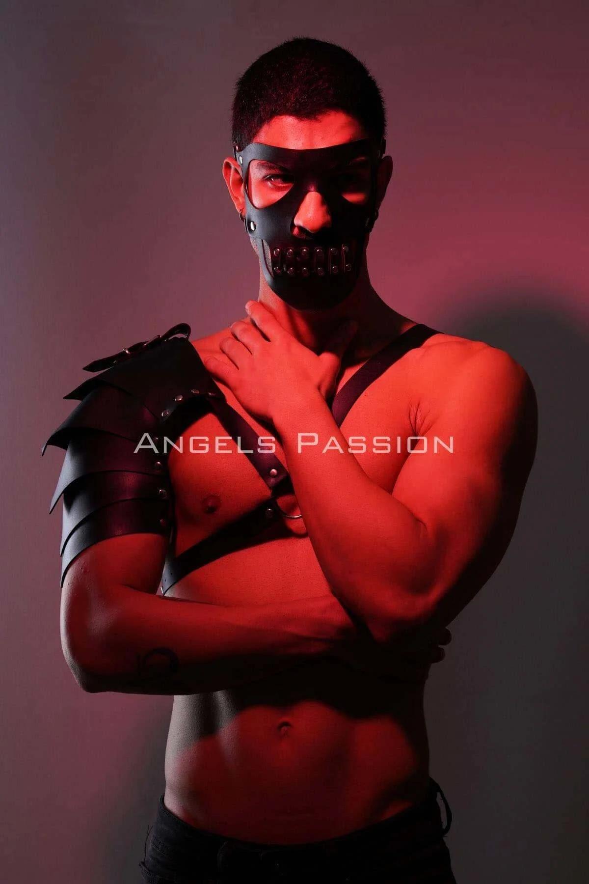 Studded Mask and Single Shoulder Armor Harness