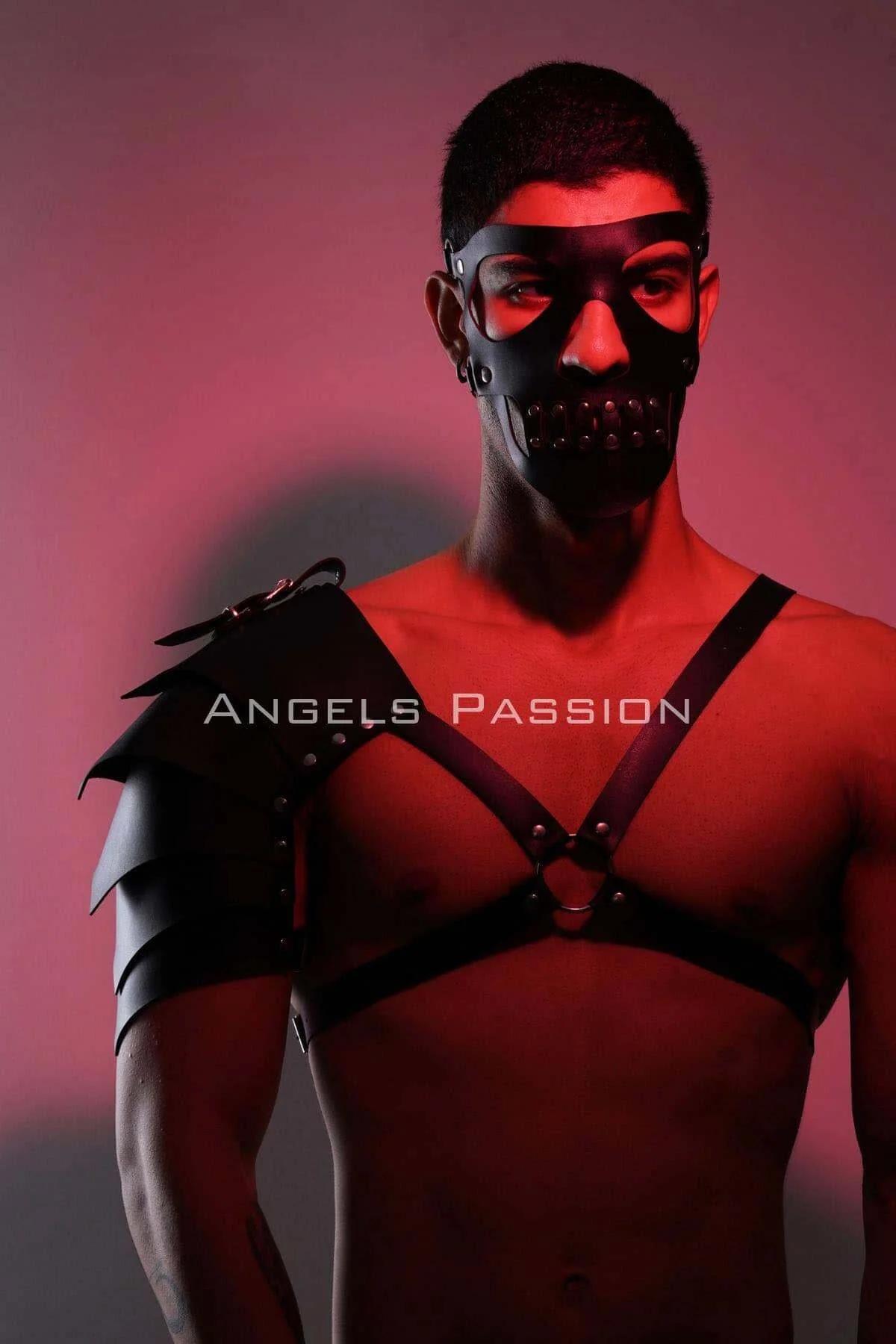 Studded Mask and Single Shoulder Armor Harness