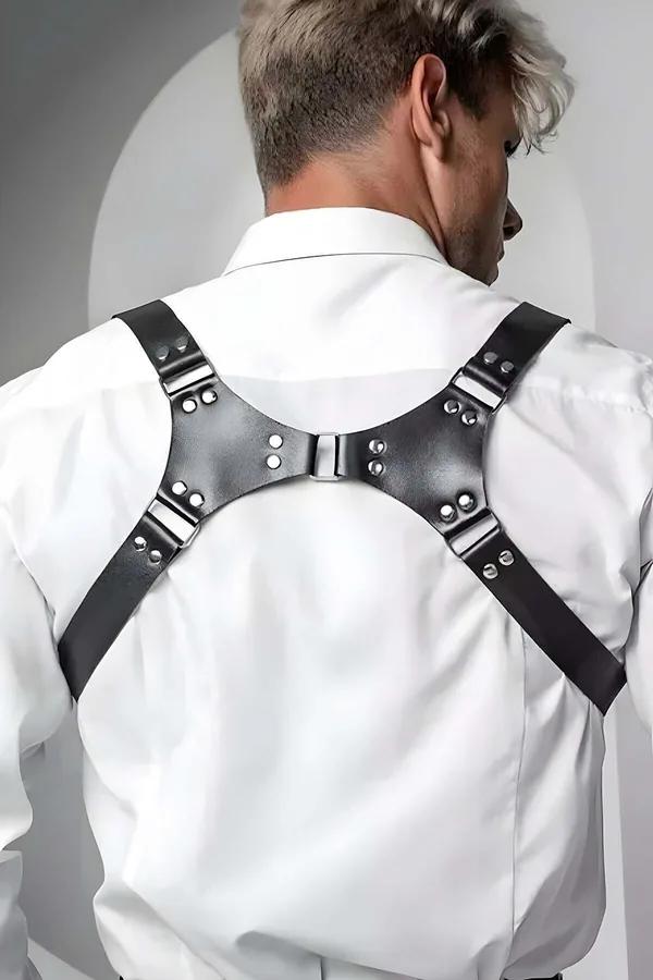 Adjustable Faux Leather Shoulder Harness