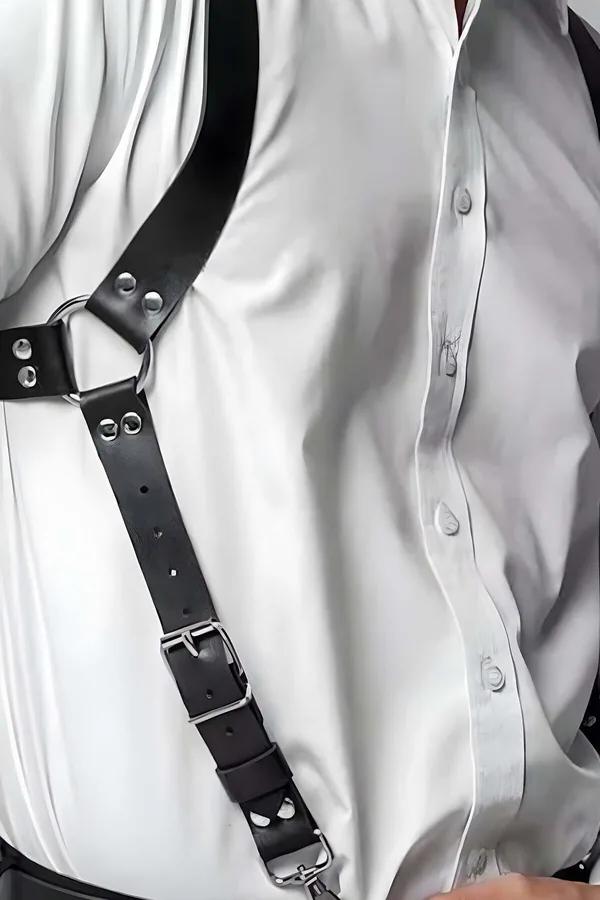 Adjustable Faux Leather Shoulder Harness