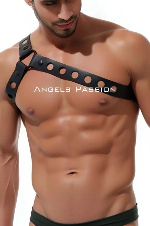 Asymmetrical Chest Harness with Grommets