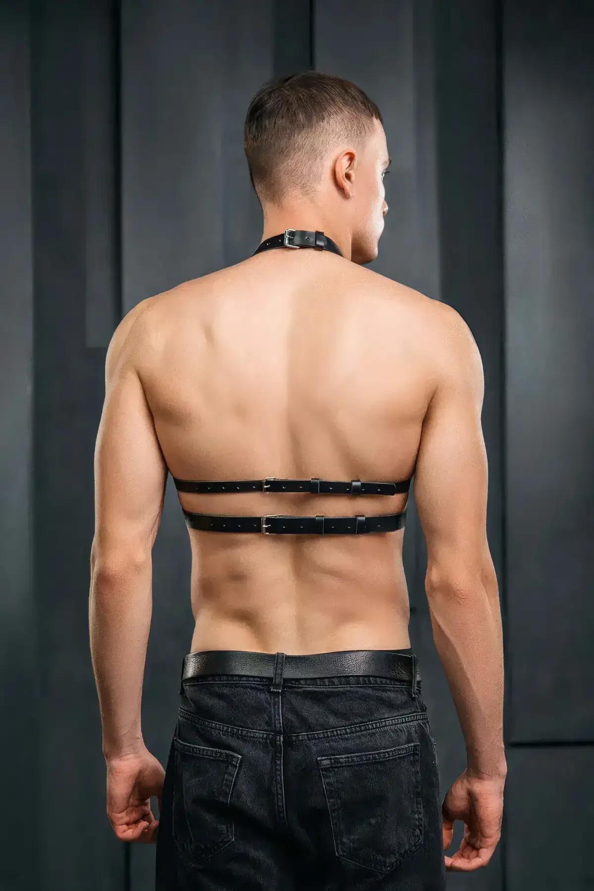 Strappy Chest Harness with O-Ring Detail