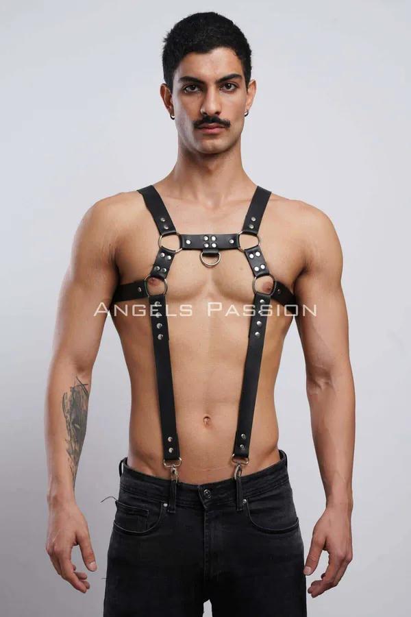 Strappy Chest Harness with O-Ring Detail