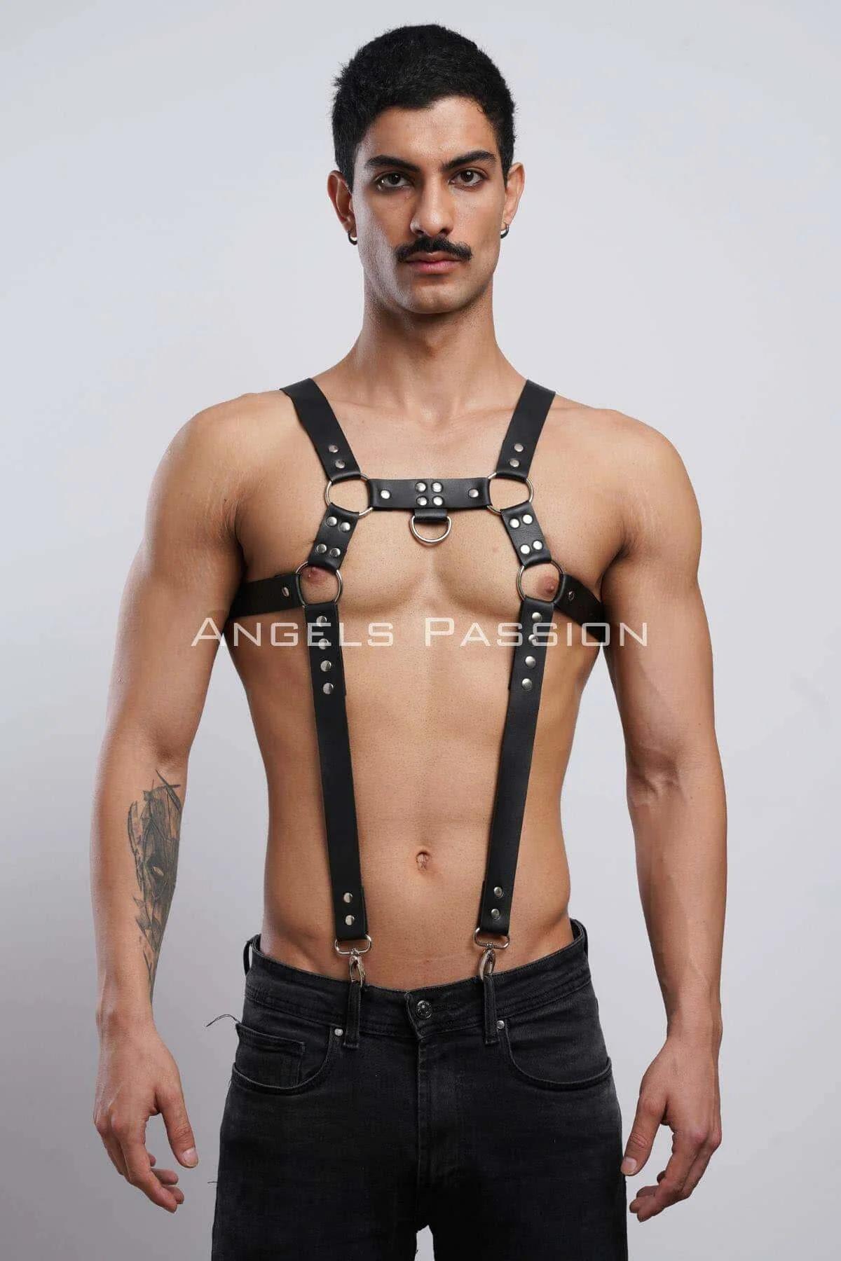 Strappy Chest Harness with O-Ring Detail