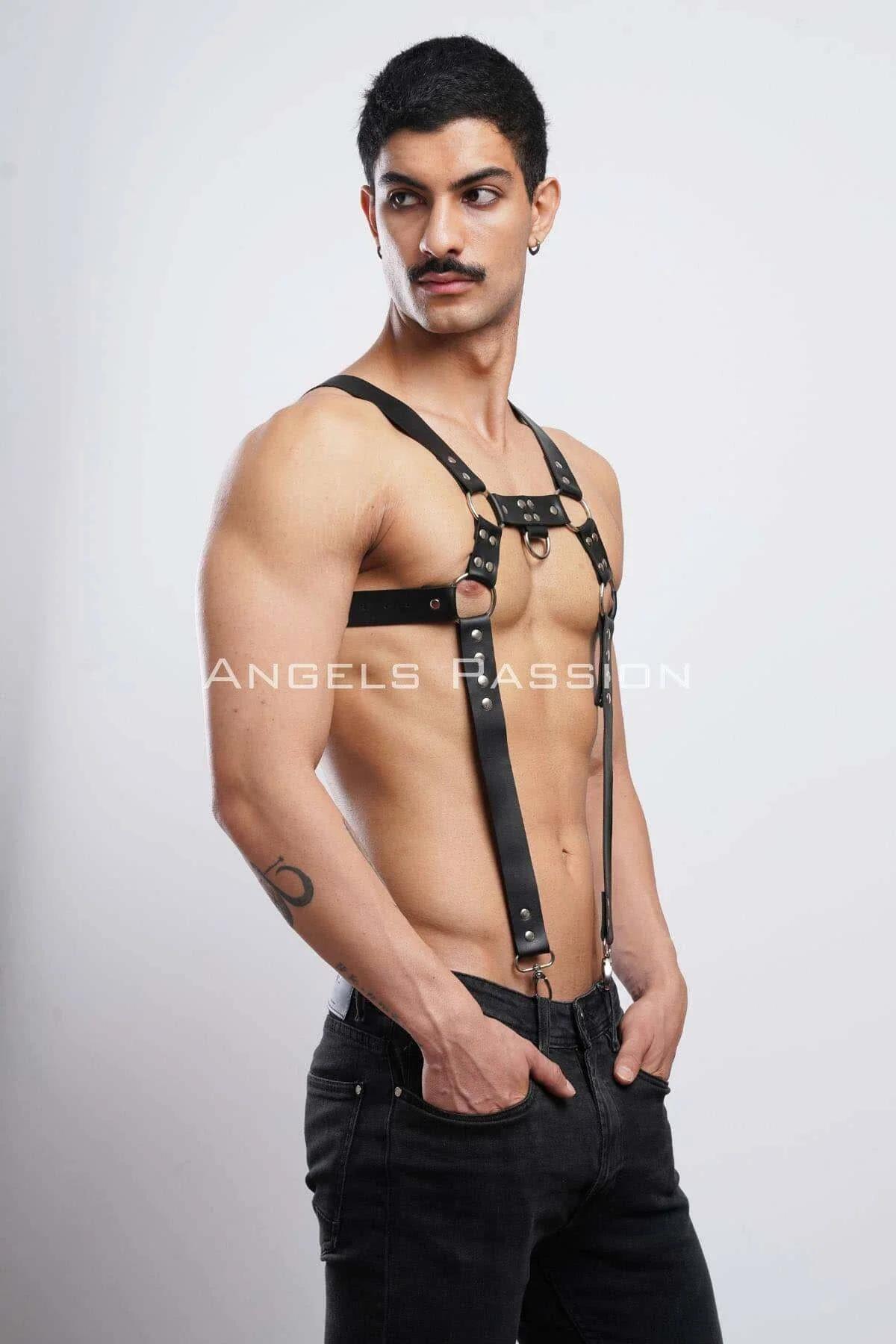 Strappy Chest Harness with O-Ring Detail