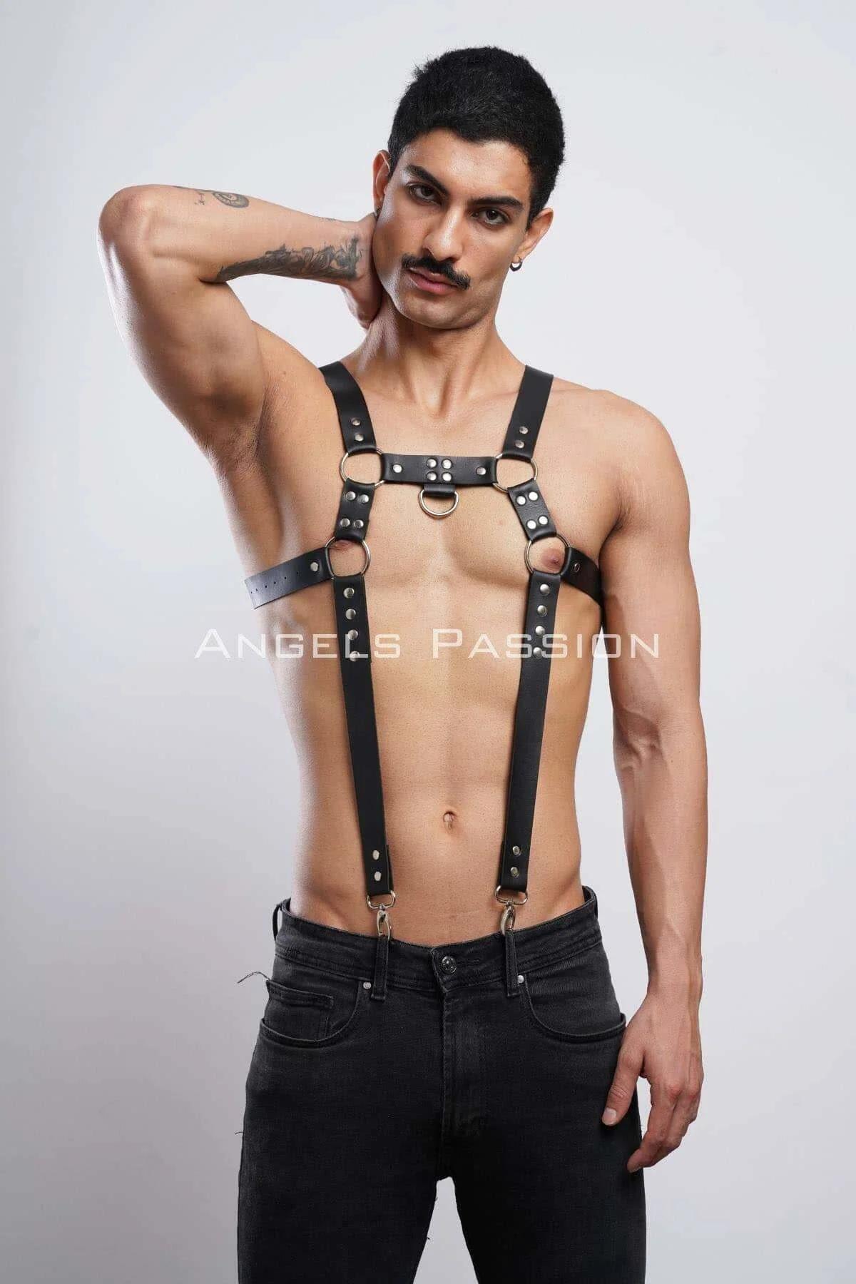 Strappy Chest Harness with O-Ring Detail