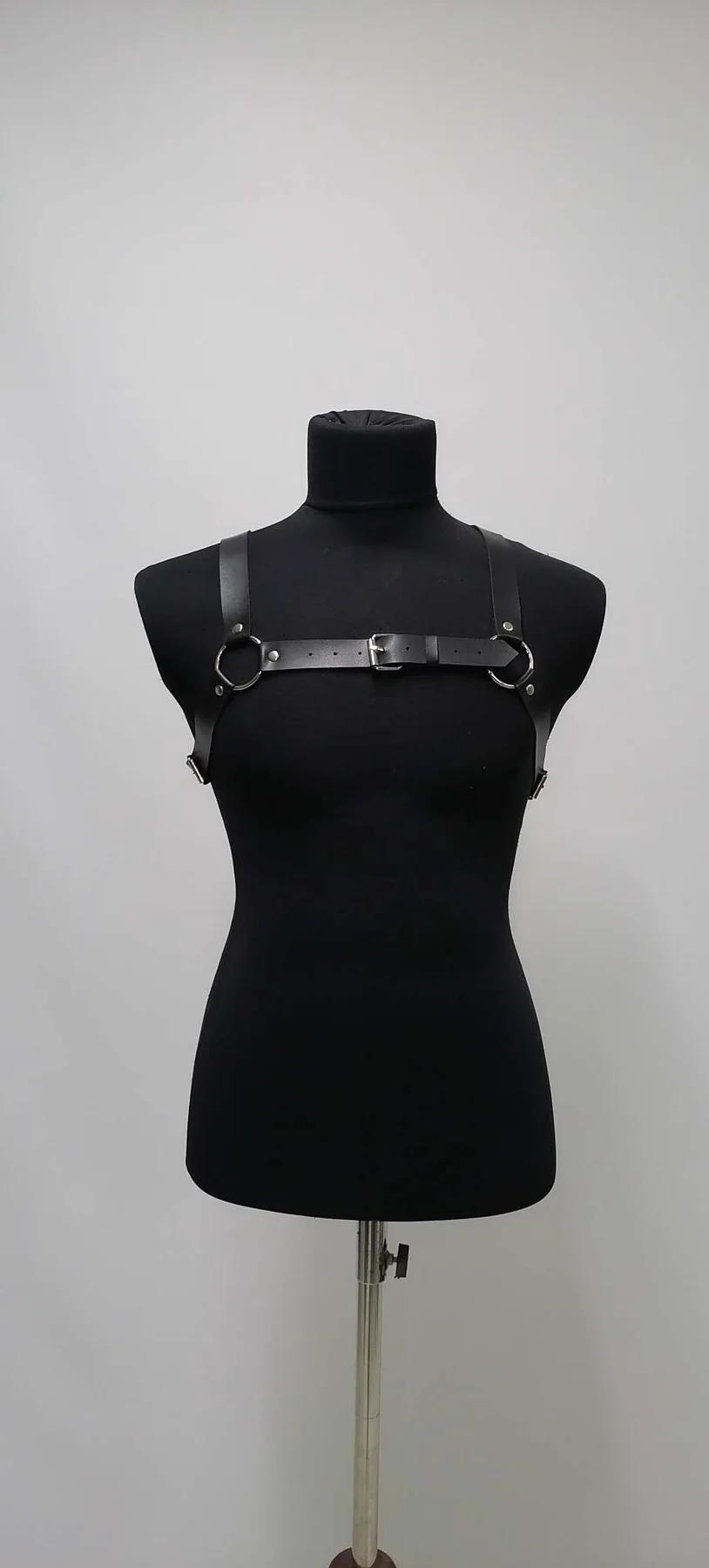 Strappy Chest Harness with O-Ring Detail